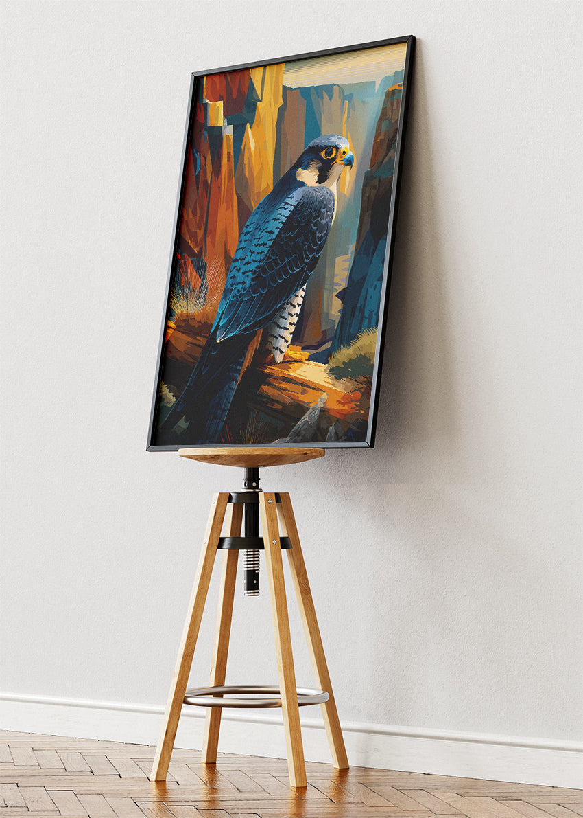 Canyon Falcon Canvas Print & Poster – Majestic Bird of Prey Wall Art