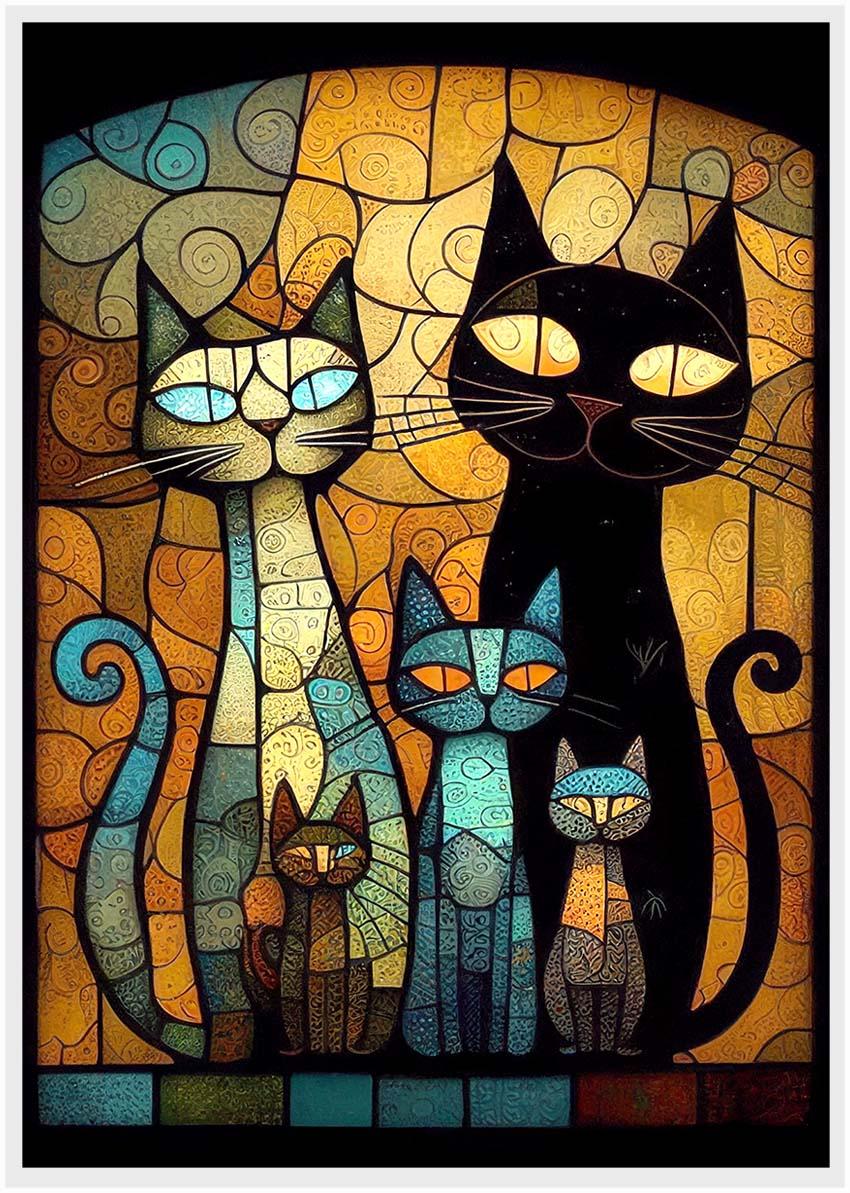 Cat Canvas & Poster Wall Art T213 Wildlife Series