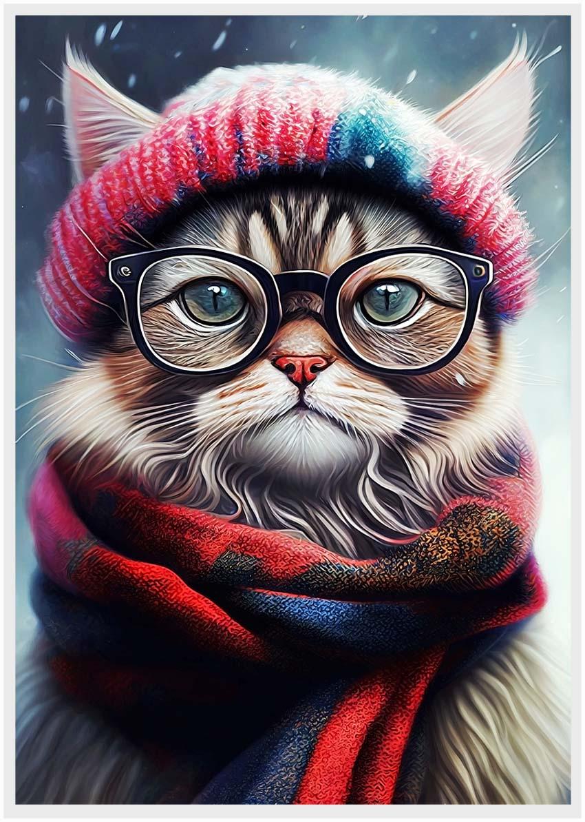 Cat Canvas & Poster Wall Art T33 Wildlife Series