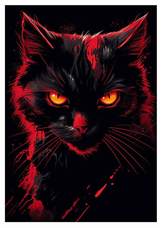 Cat Canvas & Poster Wall Art T467 Wildlife Series