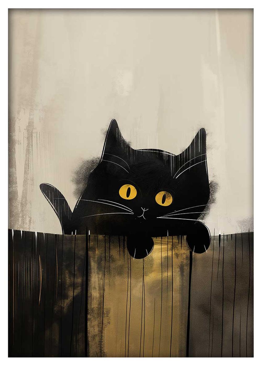 Cat – Canvas & Poster Wall Art – T975 Wildlife Series