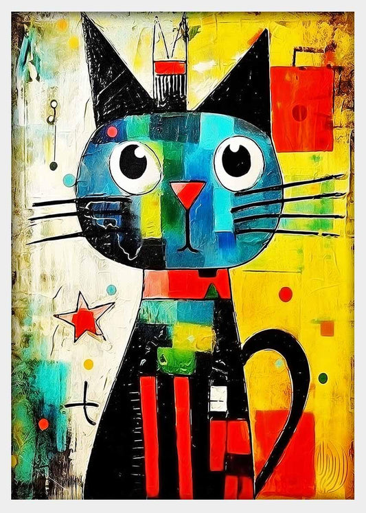 Cat Geometric & Abstract Canvas Art Prints, Posters, and Wall Art