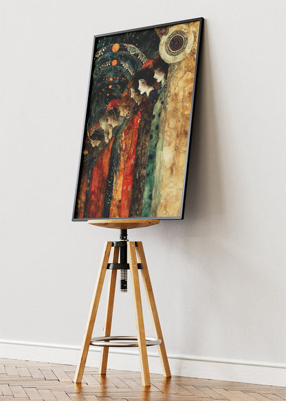 Celestial Women Art Nouveau Canvas & Poster Print – AI PRINT LAB