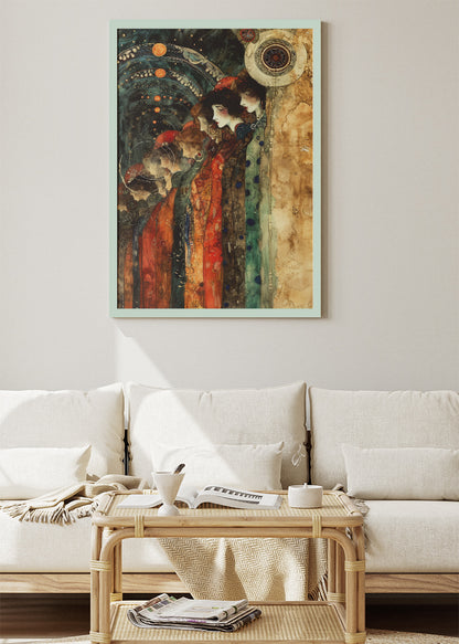 Celestial Women Art Nouveau Canvas & Poster Print – AI PRINT LAB
