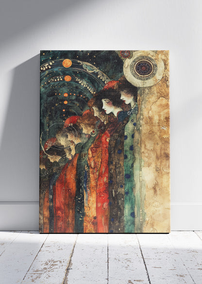 Celestial Women Art Nouveau Canvas & Poster Print – AI PRINT LAB