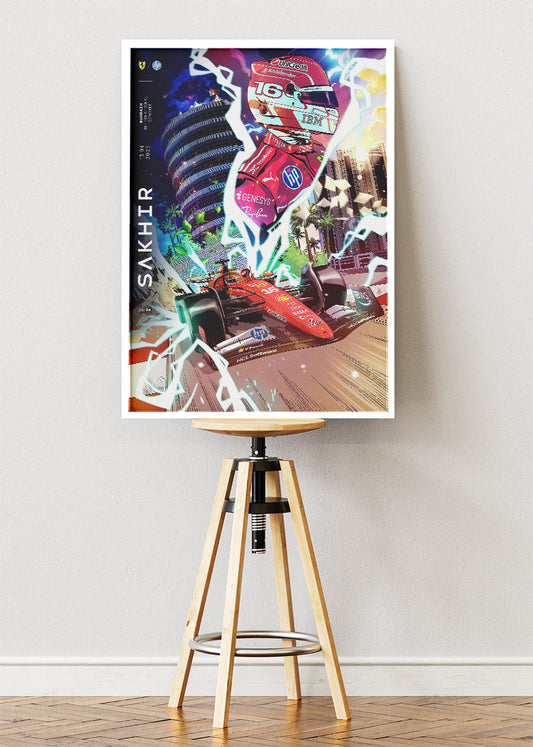 Charles Leclerc Ferrari Formula 1 Street Art Poster Canvas & Print – AI PRINT LAB