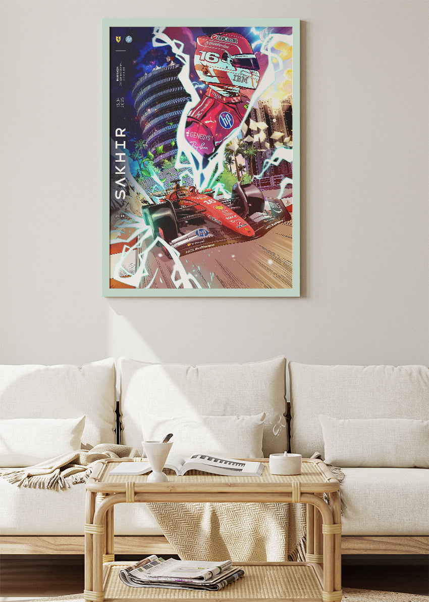 Charles Leclerc Ferrari Formula 1 Street Art Poster Canvas & Print – AI PRINT LAB