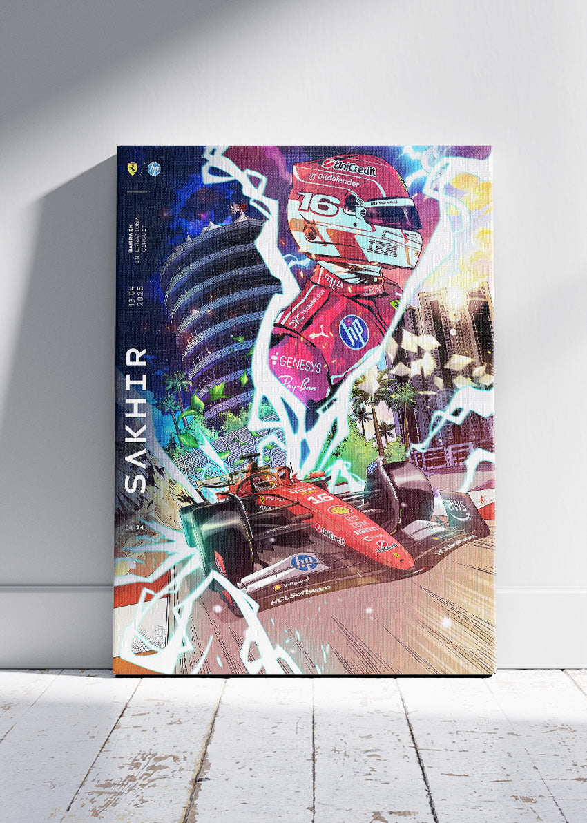 Charles Leclerc Ferrari Formula 1 Street Art Poster Canvas & Print – AI PRINT LAB