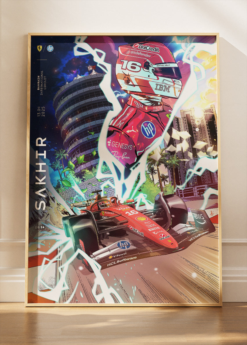 Charles Leclerc Ferrari Formula 1 Street Art Poster Canvas & Print – AI PRINT LAB