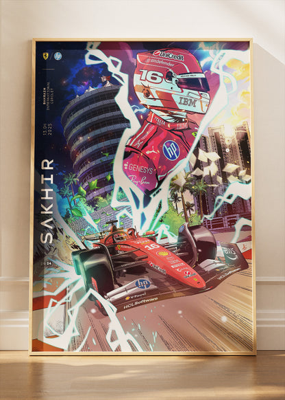 Charles Leclerc Ferrari Formula 1 Street Art Poster Canvas & Print – AI PRINT LAB