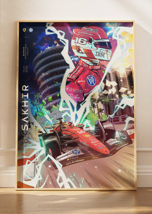 Charles Leclerc Ferrari Formula 1 Street Art Poster Canvas & Print – AI PRINT LAB