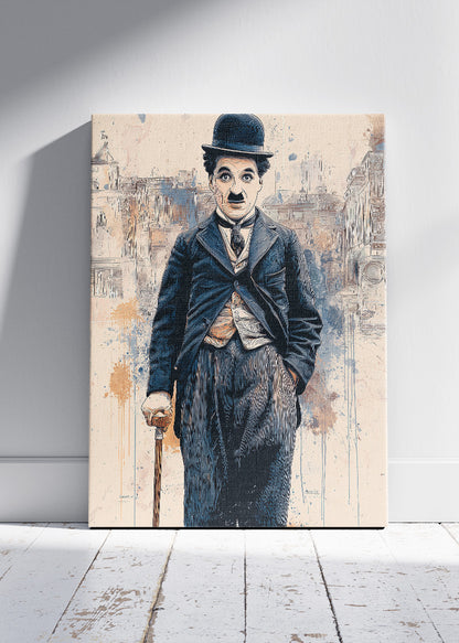 Charlie Chaplin Vintage Portrait Wall Art Poster & Canvas Print