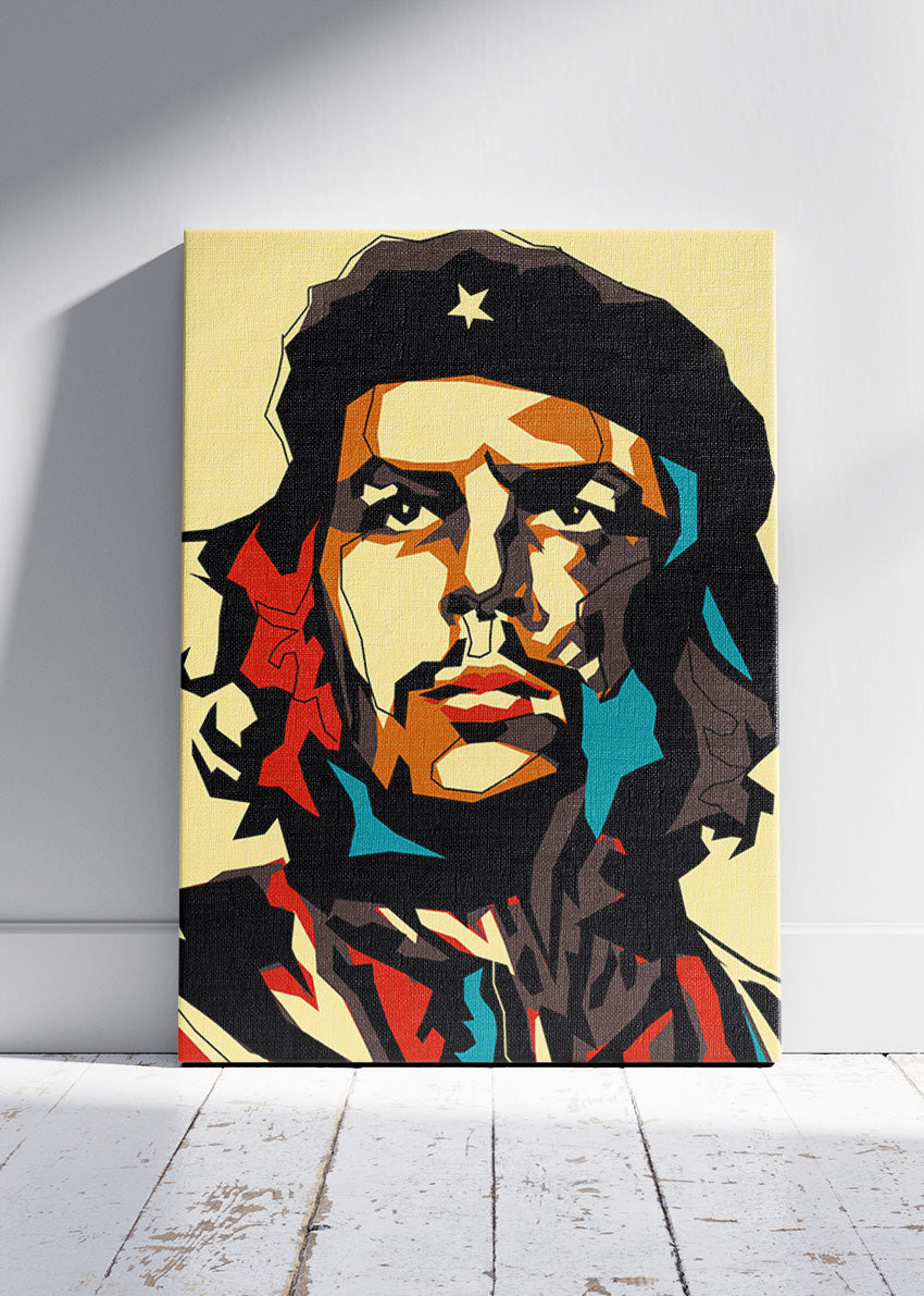 Che Guevara Geometric Revolution Portrait Wall Art Poster & Canvas Print