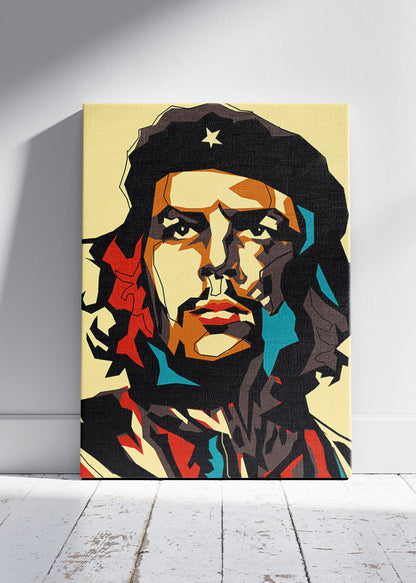 Che Guevara Geometric Revolution Portrait Wall Art Poster & Canvas Print