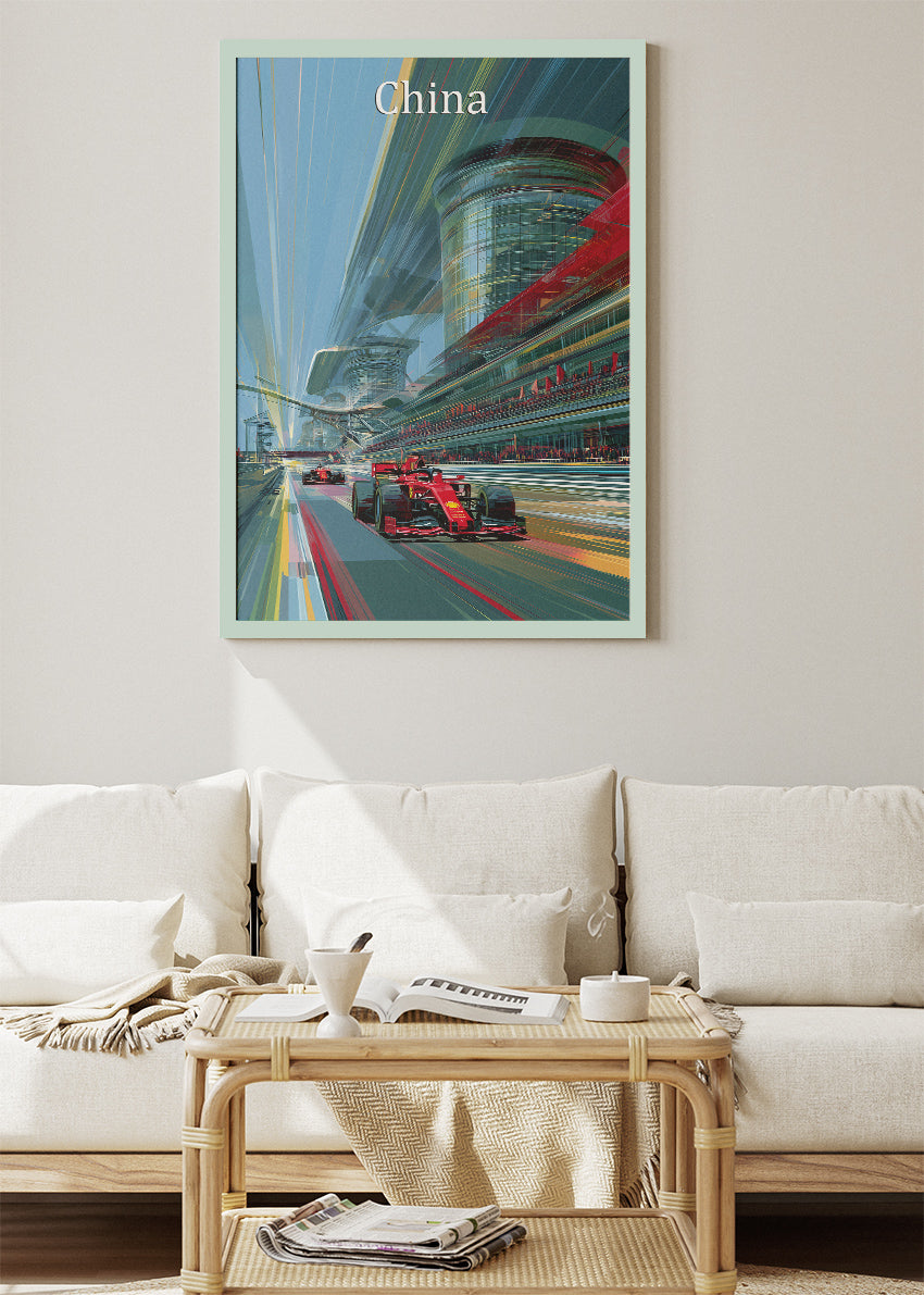 China Formula One Grand Prix Poster & Canvas | Shanghai Motorsport Wall Art
