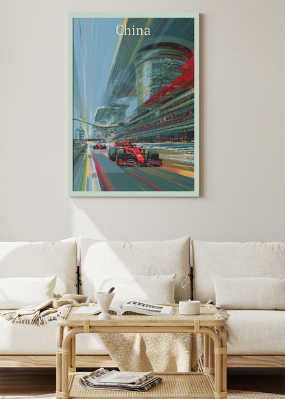 China Formula One Grand Prix Poster & Canvas | Shanghai Motorsport Wall Art