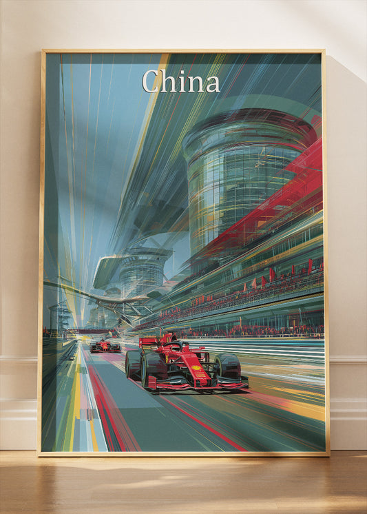 China Formula One Grand Prix Poster & Canvas | Shanghai Motorsport Wall Art