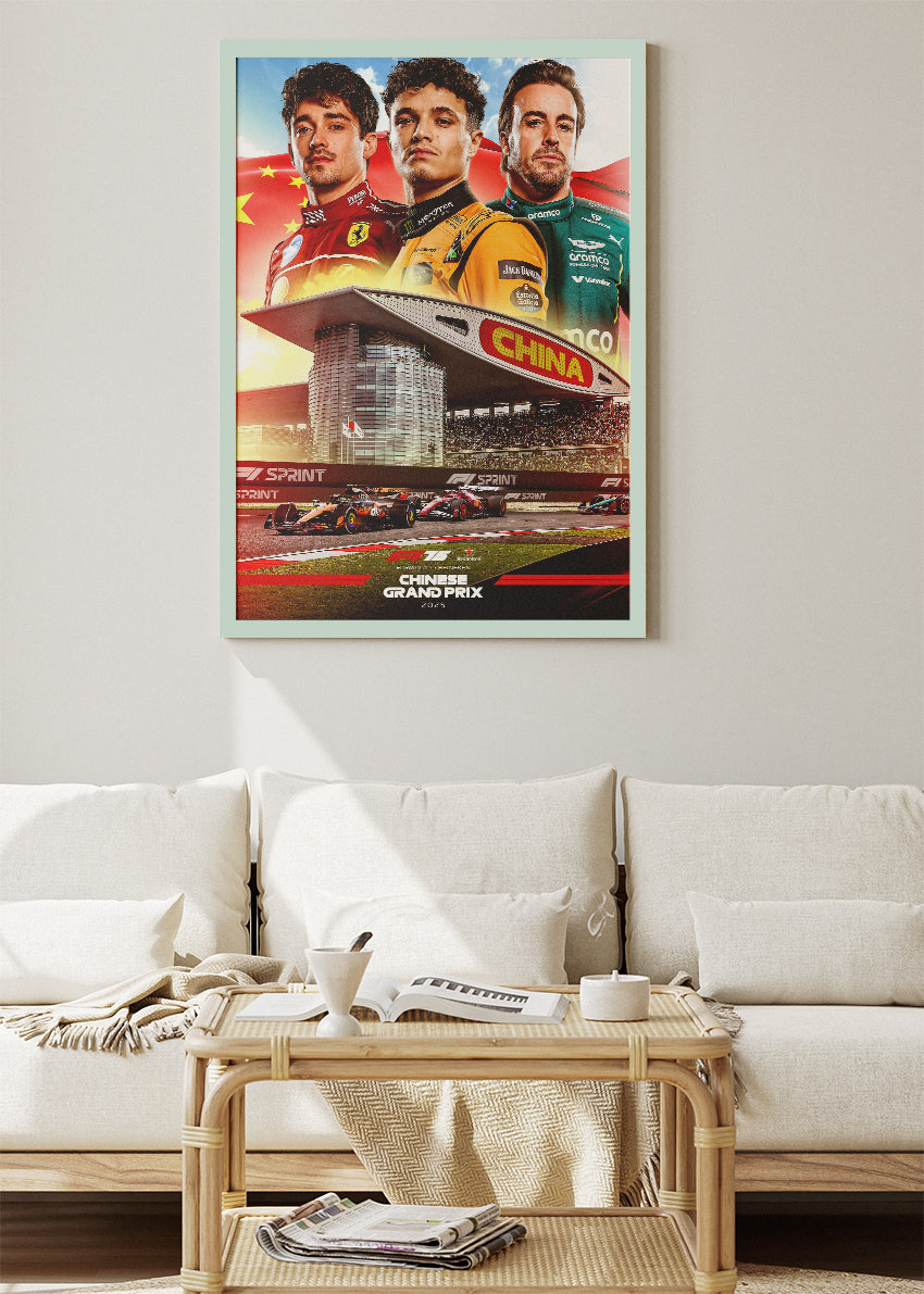 China Grand Prix 2025 Formula 1 Race Poster Canvas & Print – AI PRINT LAB