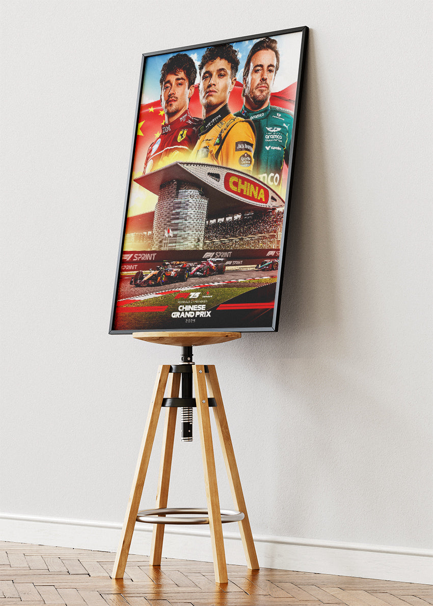 China Grand Prix 2025 Formula 1 Race Poster Canvas & Print – AI PRINT LAB