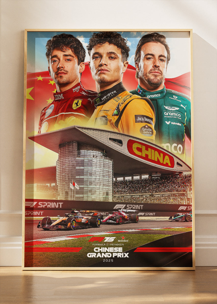 China Grand Prix 2025 Formula 1 Race Poster Canvas & Print – AI PRINT LAB