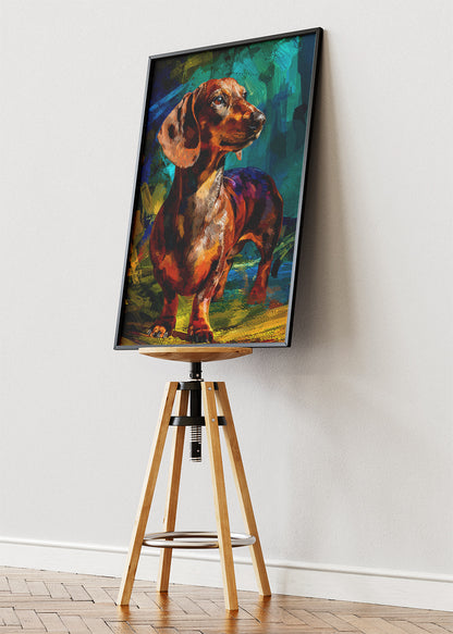 Colorful Dachshund Dog Canvas & Poster Print – AI PRINT LAB