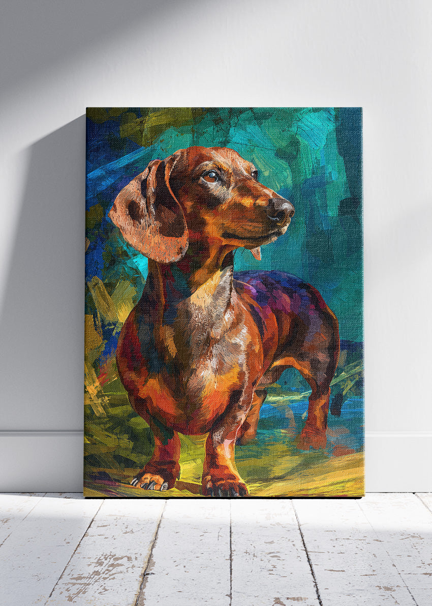 Colorful Dachshund Dog Canvas & Poster Print – AI PRINT LAB