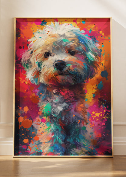 Colorful Dog Canvas Print & Poster – Vibrant Pop Art Pet Wall Decor
