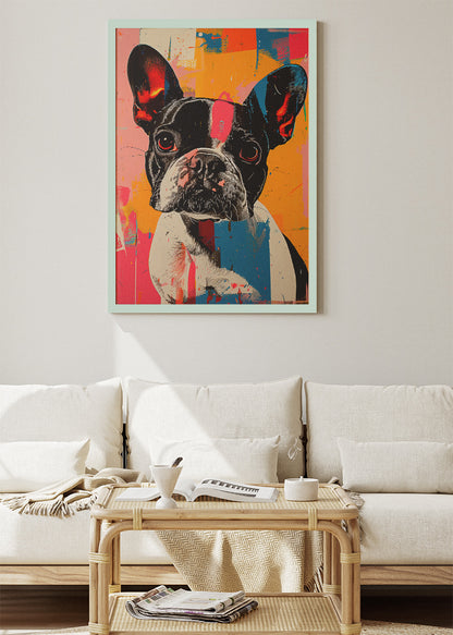 Colorful French Bulldog Pop Art Canvas & Poster Print – AI PRINT LAB