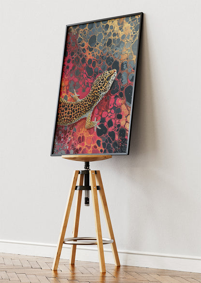 Colorful Gecko Abstract Texture Canvas & Poster Print – AI PRINT LAB