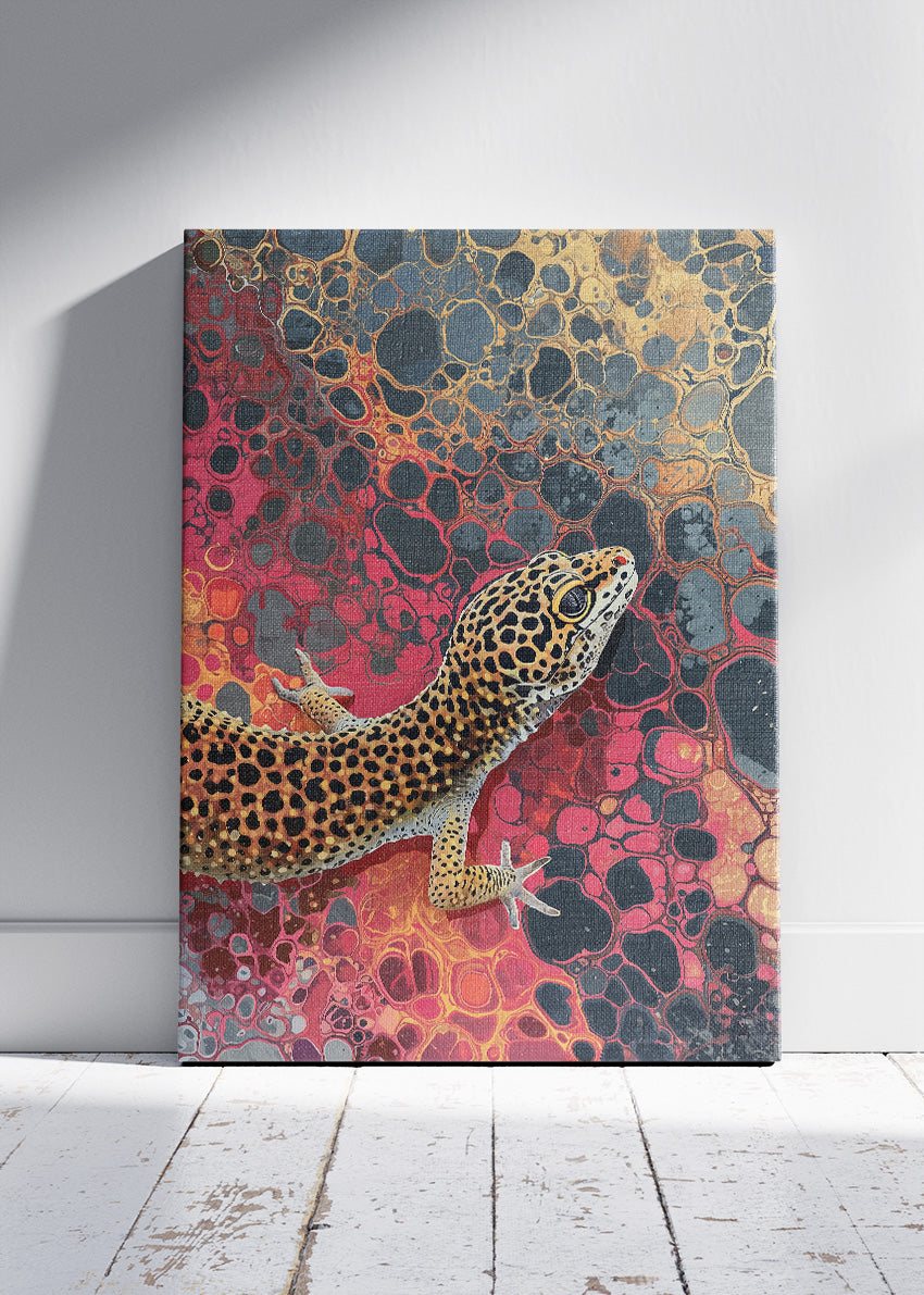 Colorful Gecko Abstract Texture Canvas & Poster Print – AI PRINT LAB