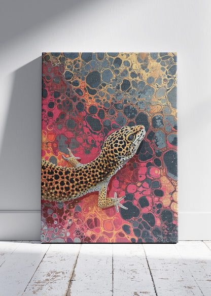 Colorful Gecko Abstract Texture Canvas & Poster Print – AI PRINT LAB