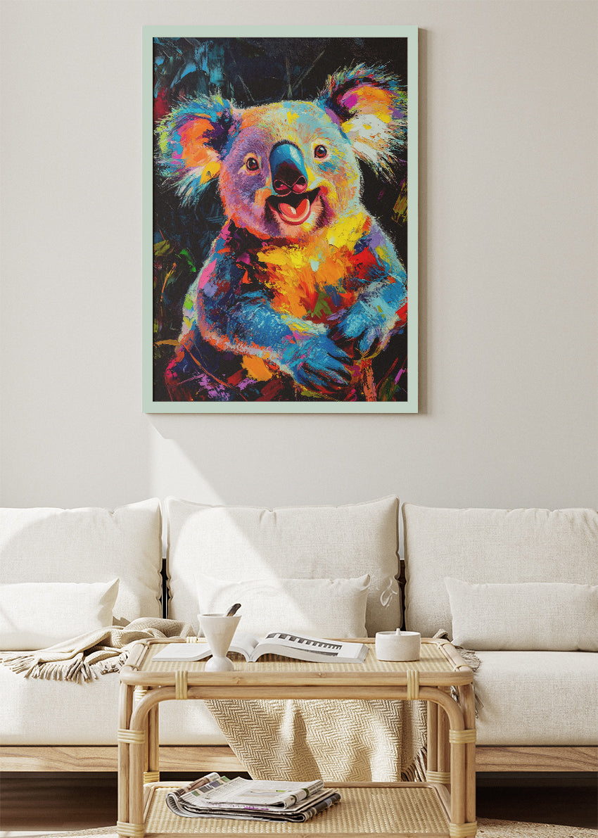Colorful Koala Pop Art Canvas & Poster Print – AI PRINT LAB
