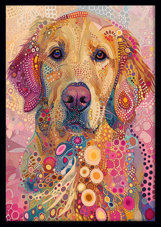Colorful Labrador Dog Canvas Print & Poster – T597 – AiPrintLab
