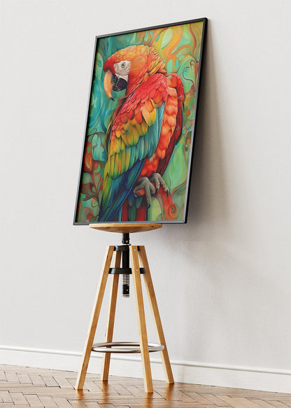 Colorful Macaw Parrot Canvas Print & Poster – Tropical Bird Wall Art