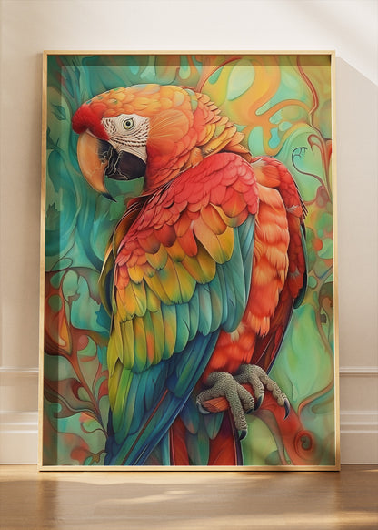 Colorful Macaw Parrot Canvas Print & Poster – Tropical Bird Wall Art