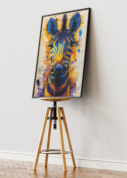 Colorful Zebra Wall Art Print & Canvas – Vibrant Abstract Wildlife Artwork