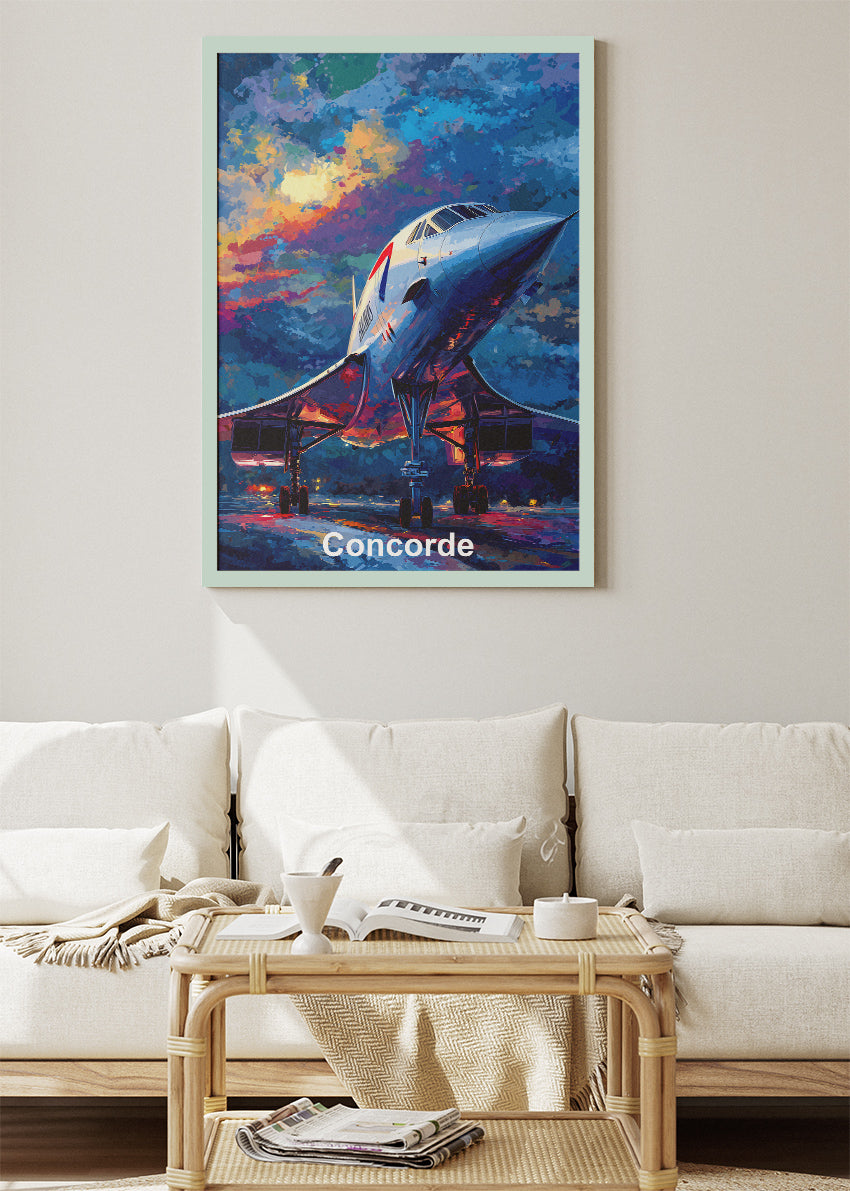 Concorde Supersonic Jet Poster & Canvas Print – Classic Aviation Art – Aiprintlab