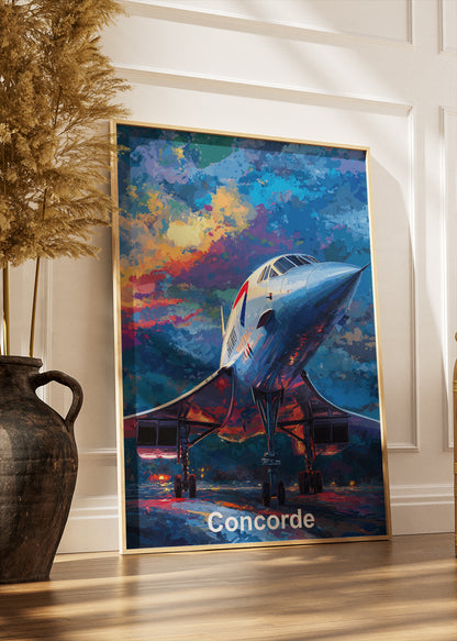 Concorde Supersonic Jet Poster & Canvas Print – Dramatic Aviation Art – Aiprintlab