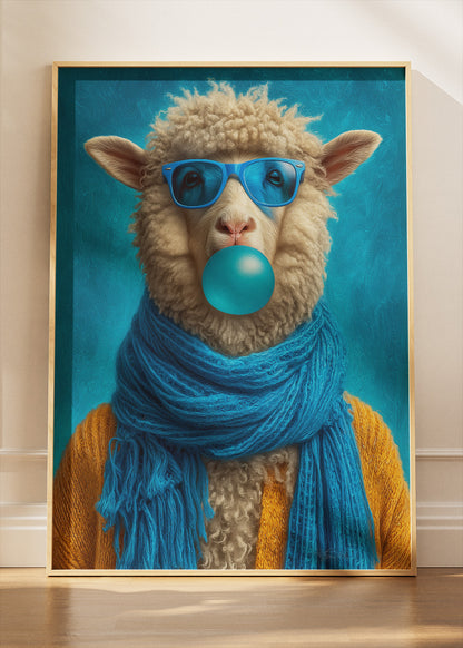 Cool Sheep Canvas Print & Poster – Funny Modern Animal Wall Art