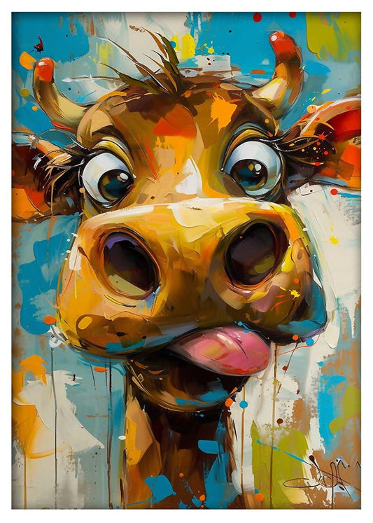Cow – Canvas & Poster Wall Art – T897 Wildlife Series