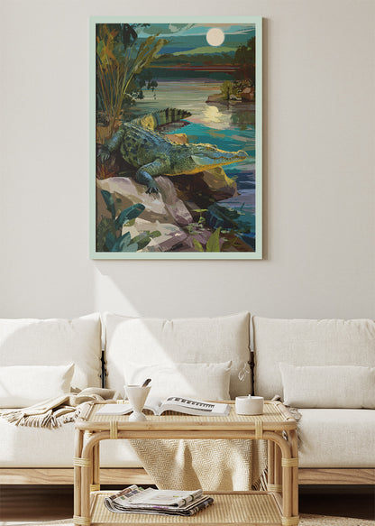 Crocodile River Landscape Canvas & Poster Print – AI PRINT LAB