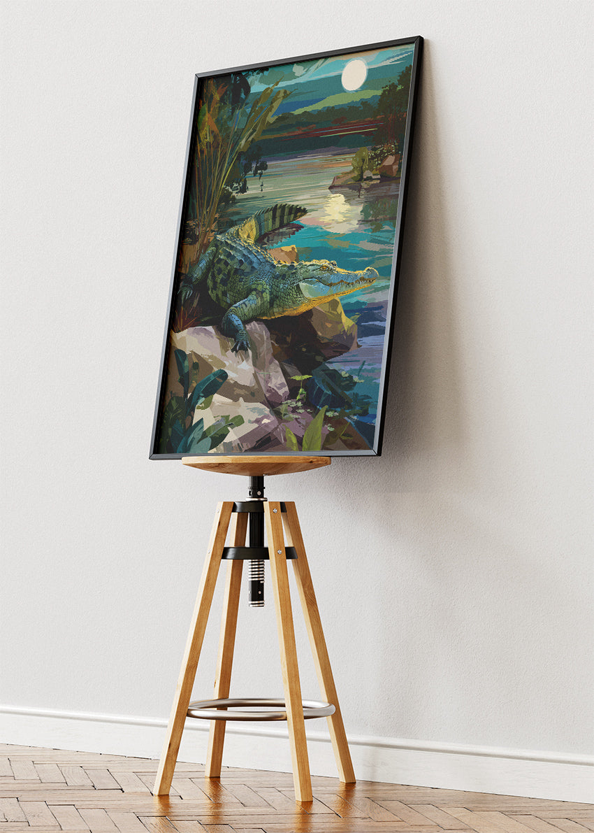 Crocodile River Landscape Canvas & Poster Print – AI PRINT LAB