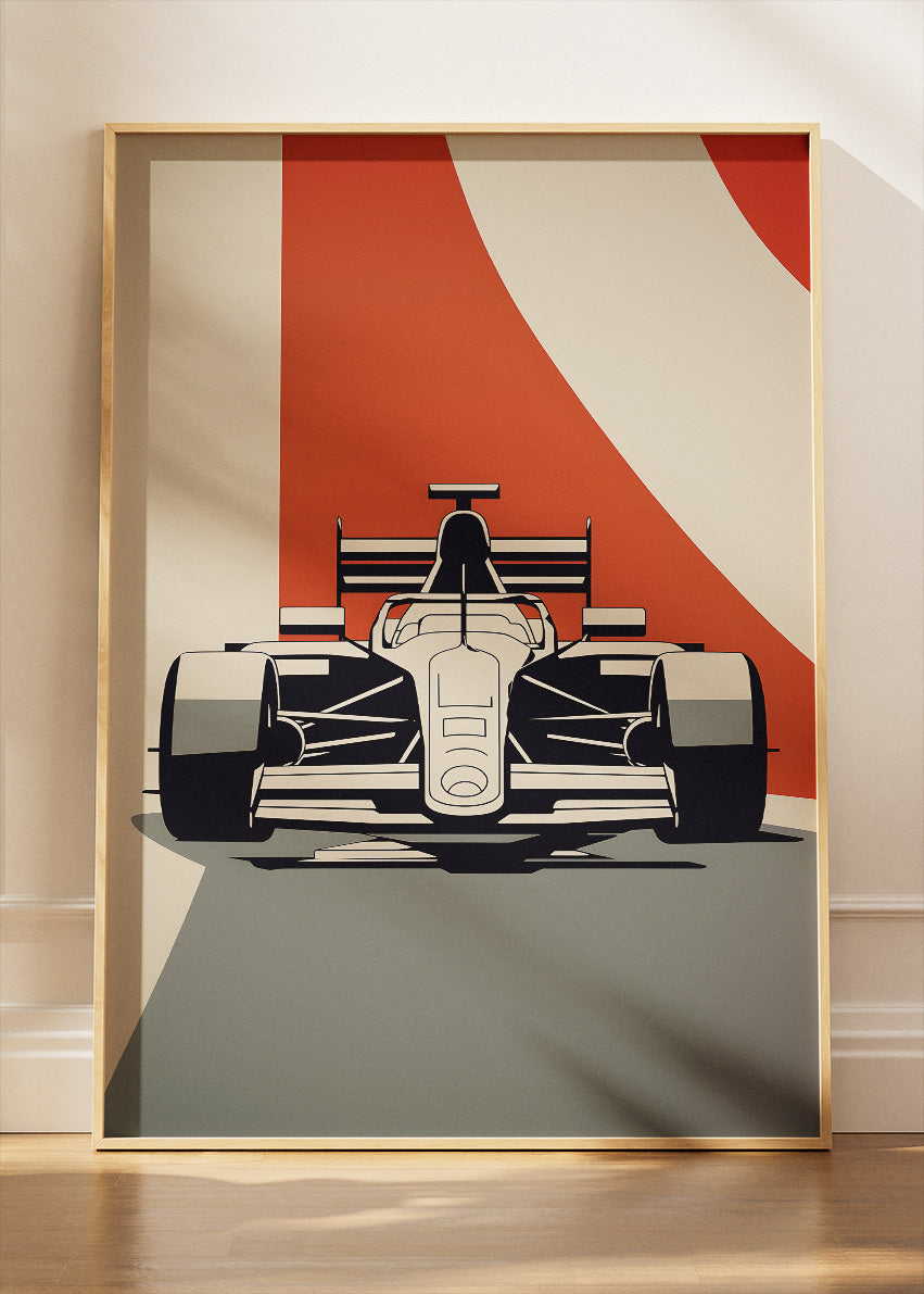 Minimalist Formula 1 Racing Poster & Canvas | Modern F1 Wall Art Print