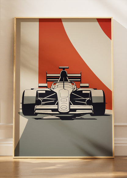 Minimalist Formula 1 Racing Poster & Canvas | Modern F1 Wall Art Print