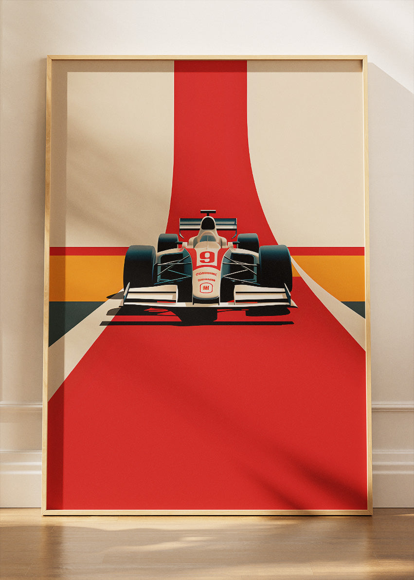Formula 1 Minimalist Racing Poster & Canvas | Modern F1 Wall Art