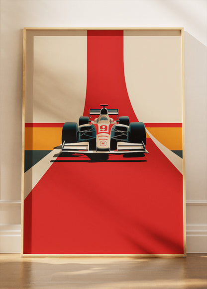 Formula 1 Minimalist Racing Poster & Canvas | Modern F1 Wall Art