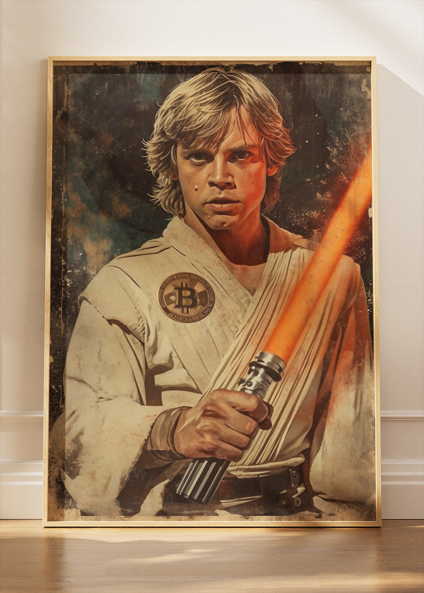 Luke Skywalker Classic Jedi Portrait Canvas & Poster Print – AI PRINT LAB