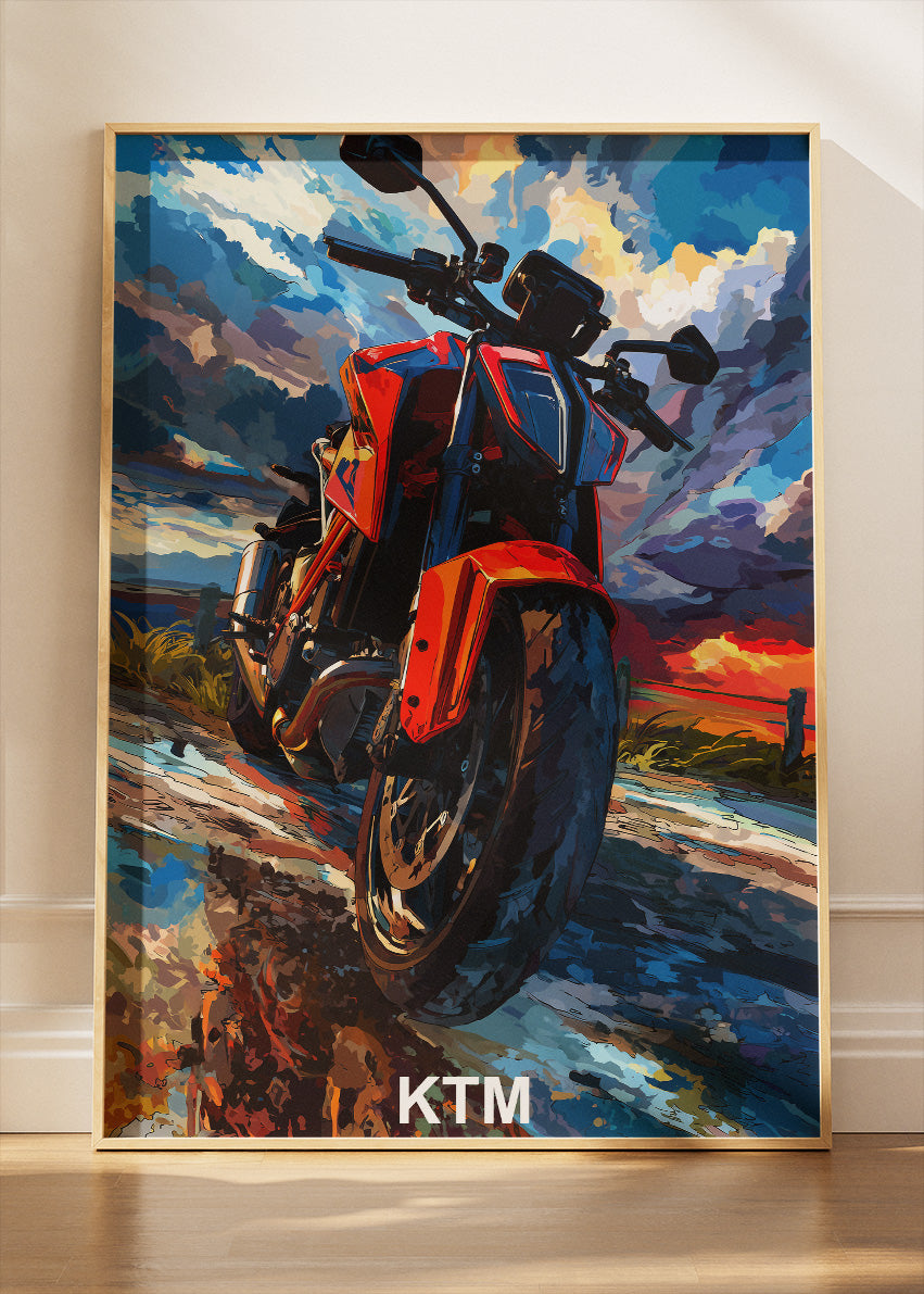 KTM Street Fury Motorcycle Wall Art Poster & Canvas