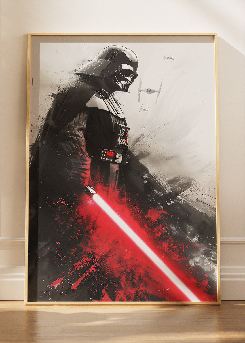 Darth Vader Red Lightsaber Portrait Canvas & Poster Print – AI PRINT LAB