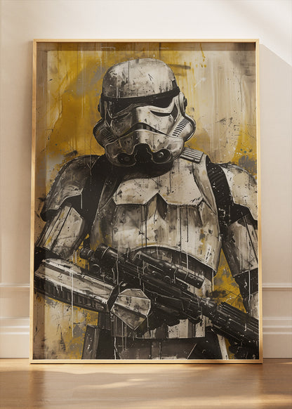 Stormtrooper Vintage Grunge Portrait Canvas & Poster Print – AI PRINT LAB
